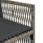 Preview: Gartenstühle mit Kissen 4 Stk. Grau Poly Rattan