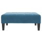 Preview: Schlafsofa 2-Sitzer mit Fußhocker Blau Samt