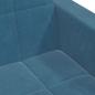 Preview: Schlafsofa 2-Sitzer mit Fußhocker Blau Samt