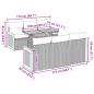 Preview: 7-tlg. Garten-Sofagarnitur mit Kissen Grau Poly Rattan Akazie