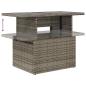 Preview: 9-tlg. Garten-Sofagarnitur mit Kissen Grau Poly Rattan Akazie