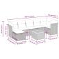 Preview: 8-tlg. Garten-Sofagarnitur mit Kissen Grau Poly Rattan