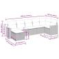 Preview: 7-tlg. Garten-Sofagarnitur mit Kissen Grau Poly Rattan