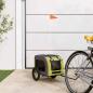 Preview: ARDEBO.de - Fahrradanhänger Hunde Grün und Grau Oxford-Gewebe und Eisen