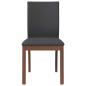 Preview: Esszimmerstühle mit Kissen 2 Stk. Braun Massivholz Gummibaum
