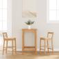 Preview: ARDEBO.de - Barhocker 2 Stk. Natur Massivholz Gummibaum