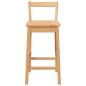 Preview: Barhocker 2 Stk. Natur Massivholz Gummibaum