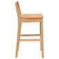 Preview: Barhocker 2 Stk. Natur Massivholz Gummibaum