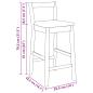 Preview: Barhocker 2 Stk. Natur Massivholz Gummibaum
