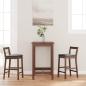 Preview: ARDEBO.de - Barhocker mit Kissen 2 Stk. Braun Massivholz Gummibaum