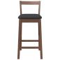 Preview: Barhocker mit Kissen 2 Stk. Braun Massivholz Gummibaum