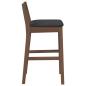 Preview: Barhocker mit Kissen 2 Stk. Braun Massivholz Gummibaum
