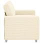Preview: ARDEBO.de - Zweisitzer-Sofa Creme 120 cm Cordstoff