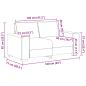 Preview: Zweisitzer-Sofa Creme 120 cm Cordstoff
