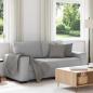 Preview: ARDEBO.de - 2-Sitzer-Sofa Wolkengrau 140 cm Stoff
