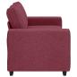 Preview: 2-Sitzer-Sofa Weinrot 140 cm Stoff