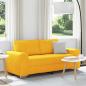 Preview: ARDEBO.de - Zweisitzer-Sofa Hellgelb 140 cm Cordstoff