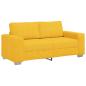 Preview: Zweisitzer-Sofa Hellgelb 140 cm Cordstoff