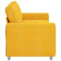 Preview: Zweisitzer-Sofa Hellgelb 140 cm Cordstoff