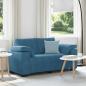 Preview: ARDEBO.de - Zweisitzer-Sofa Blau 120 cm Samt