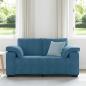 Preview: Zweisitzer-Sofa Blau 120 cm Samt