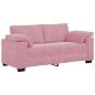 Preview: Zweisitzer-Sofa Rosa 140 cm Samt