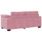 Preview: Zweisitzer-Sofa Rosa 140 cm Samt