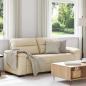 Preview: ARDEBO.de - 2-Sitzer-Sofa Creme 140 cm Stoff