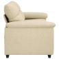 Preview: 2-Sitzer-Sofa Creme 140 cm Stoff