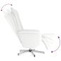 Preview: Massagesessel mit Fußteil Weiß Kunstleder