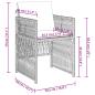 Preview: Gartenstühle mit Kissen 4 Stk. Braun Poly Rattan