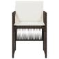 Preview: Gartenstühle mit Kissen 4 Stk. Braun Poly Rattan