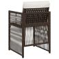 Preview: Gartenstühle mit Kissen 4 Stk. Braun Poly Rattan