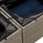 Preview: 7-tlg. Garten-Sofagarnitur mit Kissen Grau Poly Rattan