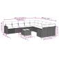 Preview: 11-tlg. Garten-Sofagarnitur mit Kissen Braun Poly Rattan