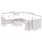 Preview: 9-tlg. Garten-Sofagarnitur mit Kissen Grau Poly Rattan