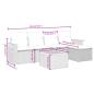Preview: 6-tlg. Garten-Sofagarnitur mit Kissen Grau Poly Rattan