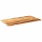 Preview: Tischplatte 120x50x2,5 cm Rechteckig Raues Massivholz Mango