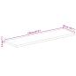Preview: Tischplatte 120x50x2,5 cm Rechteckig Raues Massivholz Mango