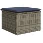 Preview: 7-tlg. Garten-Sofagarnitur mit Kissen Schwarz Poly Rattan