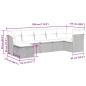 Preview: 7-tlg. Garten-Sofagarnitur mit Kissen Grau Poly Rattan