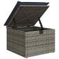 Preview: 7-tlg. Garten-Sofagarnitur mit Kissen Grau Poly Rattan
