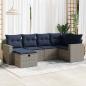 Preview: ARDEBO.de - 6-tlg. Garten-Sofagarnitur mit Kissen Grau Poly Rattan