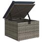Preview: 4-tlg. Garten-Sofagarnitur mit Kissen Grau Poly Rattan