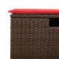 Preview: 4-tlg. Garten-Sofagarnitur mit Kissen Braun Poly Rattan