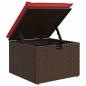 Preview: 7-tlg. Garten-Sofagarnitur mit Kissen Braun Poly Rattan