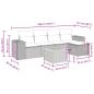 Preview: 6-tlg. Garten-Sofagarnitur mit Kissen Grau Poly Rattan