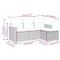 Preview: 4-tlg. Garten-Sofagarnitur mit Kissen Grau Poly Rattan
