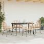 Preview: 5-teiliges Garten-Esszimmerset Braunes Polyrattanglas