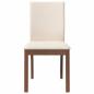 Preview: Esszimmerstühle mit Kissen 2 Stk. Braun Massivholz Gummibaum